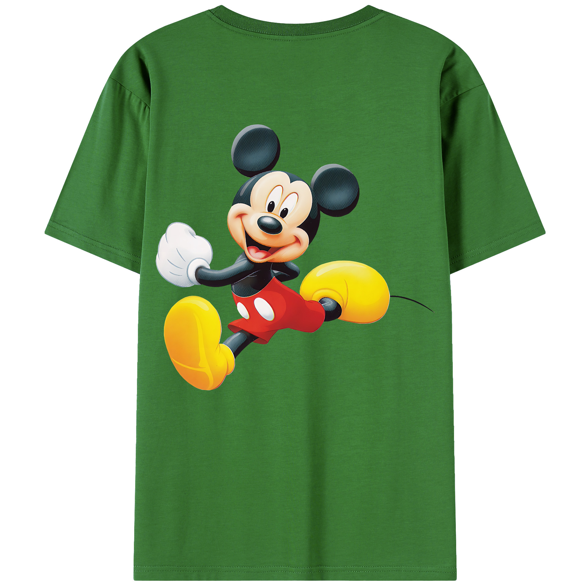 （画像用） ミッキーマウス Mickey Mouse レディース半袖Tシャツ(バックプリント)